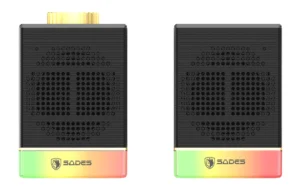 Alternative view of SADES gaming ηχεία Dionsyn με RGB φωτισμό, 2x 5W, Bluetooth & USB-C/USB, μαύρα